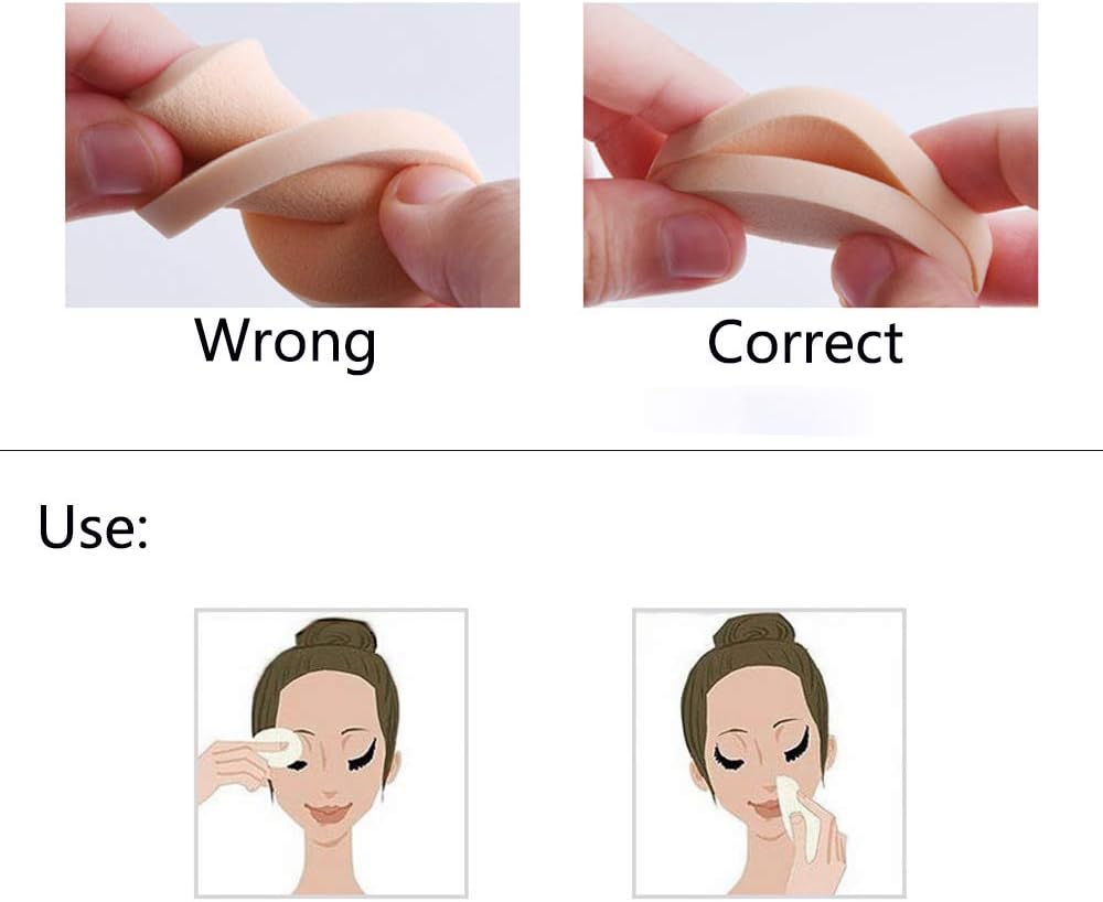 24pcs Make-up Sponges Round Shape Powder Puff, Portable Cosmetic Puff Makeup Foundation Sponge Latex Sponges for Liquid Foundation, Creams, and Powders, Dry and Wet Dual-Use Round, Unisex - Image 5