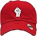 KBSV-046 RED Fist Vintage Distressed Dad Hat Baseball Cap Polo Style Adjustable