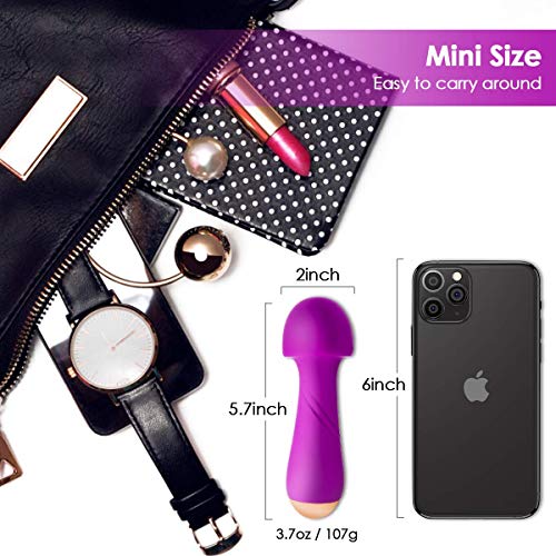 Mini Wand Massager,Hizek Powerful Cordless Portable Small Size Personal Handheld Massager,Deep Tissue Electric Massagers for Back Neck Shoulder Legs,Sports Recovery,Best for Travel - Thumbnail 2