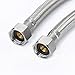HOMEIDEAS 32-Inch Faucet Connector Braided Stainless Steel Supply Hoses With 3/8