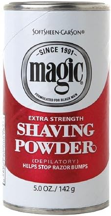 Magic Shave Softsheen Carson Extra Strength Shaving Powder, Red - 5 Oz (Pack of 4)