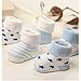 VWU Baby Thick Cuff Cotton Socks 5-pack 7 Color Available Blue 1-3 years old