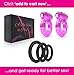 2 Vibrating Cock Rings w. Clit Stimulator & 3 Different Size Penis Ring – Erection Enhancing Sex Toy for Men and Couples