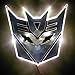 TORCHSTAR Edge Glowing LED Transformers Decepticons Car Emblem - White