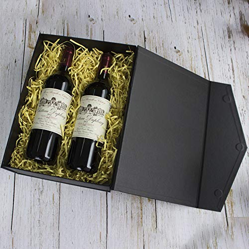 ZMYBCPACK 5 Pack Luxury Large Black Gift Boxes 14"x9.5"x4.5", Reusable Sturdy Boxes Decorative Storage Boxes Collapsible Magnetic Closure Gift Boxes for Wedding, Birthday, Baby Shower, Anniversary