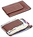 kinzd Money Clip, Front Pocket Wallet, Genuine Leather RFID Blocking Strong Magnet Minimalist Thin Wallet For Mens Brown Clip Wallet Credit Card Holder