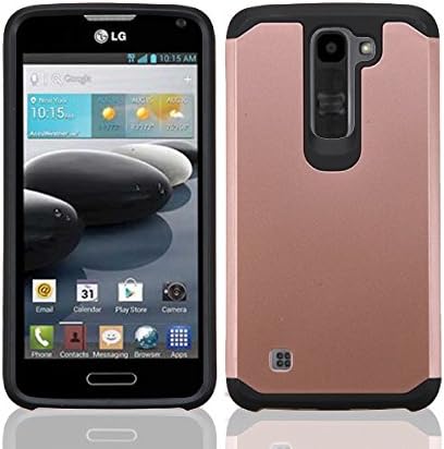 LG K7 Case, LG Tribute 5 Case, LG Treasure Case, LUXCA Armor [Heavy Duty] Rugged Drop Protection Hybrid Dual Layer Defender Cover Case for LG Treasure LTE K7 Tribute 5 (Rose Gold)