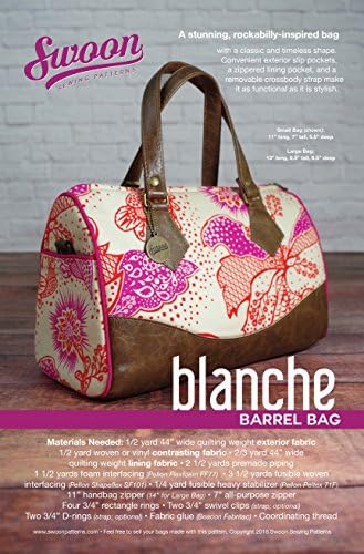Swoon Blanche Barrel Bag Sewing Pattern