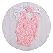 ARLAYO Newborn Girl Photography Outfits Lace Bow Vest Bodysuits and Headband(Pink)