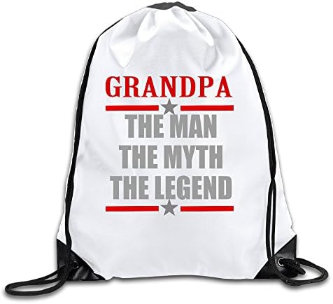 Grandpa The Man Myth Legend 100% Polyester Fiber Drawstring Gymsack One Size
