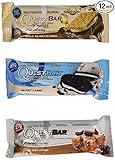 Quest Nutrition Protein Bar Chocolate Cookie Variety Pack: Chocolate Chip Cookie Dough, S'mores, and Cookies & Cream - Pack of 12 (4 of Each)