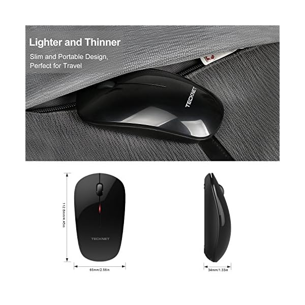 TECKNET-Slim-Wireless-Mouse-24G-USB-Cordless-Mouse-For-Laptop-PC-Computer-Windows-Mac-Linux-Vista-Macbook-Nano-Receiver-18-Month-Battery-Life-Extra-Long-Range TECKNET Wireless Mouse, Computer Mouse for Laptop PC Desktop, Mice with 3200 DPI Optical Tracking, 18 Month Battery Life…