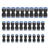 Hilitand 30pcs Air Line Fittings Push-to-Connect Fittings Straight Push Connectors Plastic Quick Release Connectors for 1/4 5/16 3/8 Tube