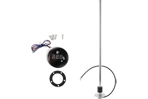 A ABSOPRO 610mm Fuel Sending Unit and Gauge Kit 24" for Boat Car Truck RV Fuel Sending Unit Marine Fuel Sender Unit