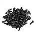 uxcell 100 Pcs 12.9 Steel Alloy Countersunk Hex Socket Knurled Pan Head Bolt Screw M2.5x8mm Black