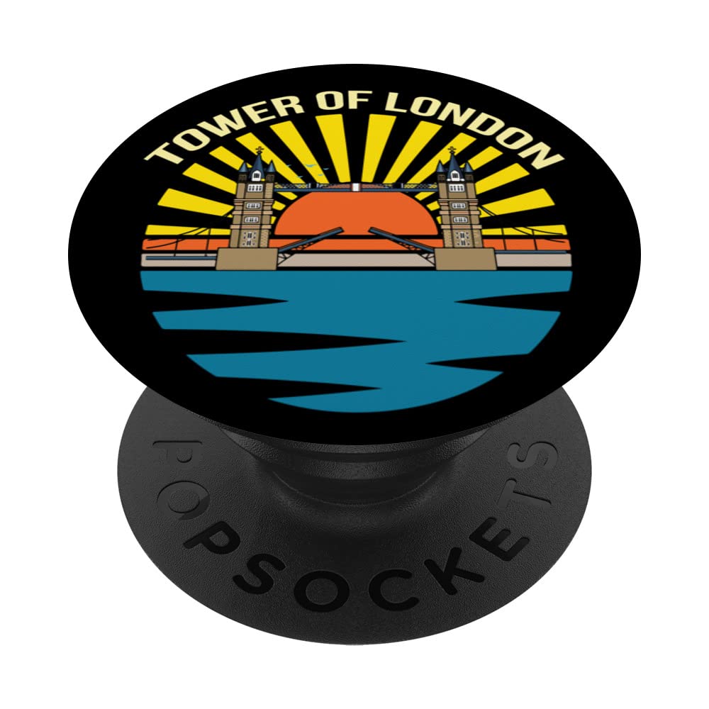 Tower Bridge and Tower of London Thames in England PopSockets Swappable PopGrip