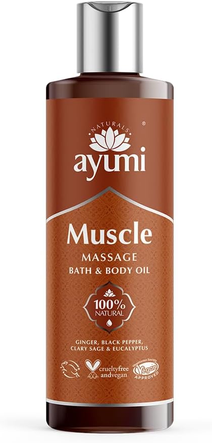 Ayumi Muscle Body Massage Oil Ginger Eucalyptus Skin Relaxation 250ml