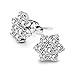 Christmas 925 Sterling Silver Snowflake Cz Stud For Girl Or Women Let Your Ears Dazzling