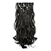 FESHFEN Clip in Hair Extensions 7 PCS Set Long Curly Wavy Synthetic Clip in Hair Extension Full Head Hairpiece for Women Girls, 20 inch