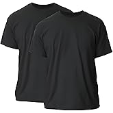 ZYLOQ Men’s Breathable Crew Neck Short Sleeve Cotton T-Shirts Comfortable Summer Tees, S-4XL