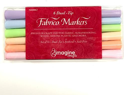 Fabrico Markers Dual Tip 6 Color Fabric Pen Set - Sorbet PF-300-007