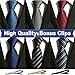 Jeatonge Lot 6 Pcs Mens Ties and 3 Free Tie Clips, Men's Classic Tie Necktie Woven Jacquard Neck Ties Gift box packing (Style 2)