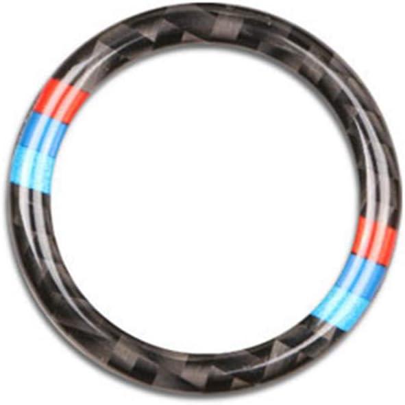 Paul03Daisy A Key Start Carbon Stop Button Ring Frame Trim Circle Fiber Decorative Ring For BMW 3 Series E90 / E92 / E93