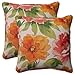 Pillow Perfect Bright Floral Indoor/Outdoor Accent Throw Pillow, Plush Fill, Weather, and Fade Resistant, Large Throw - 18.5