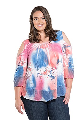 Sealed with a Kiss Designs Plus Size Tops - Hope Hand Painted Top 4X Americana