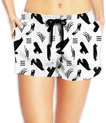 Elastic Sport Running Pants Womens Colourful Ink Line