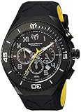 Technomarine Men's 'Manta' Quartz Stainless Steel and Silicone Casual Watch, Color:Black (Model: TM-215069)