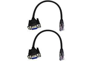 Consoles Cable 9pin Female SerialRS232Port to RJ45 Male Cat5 Ethernet Cable for Routers &Switching Configuration