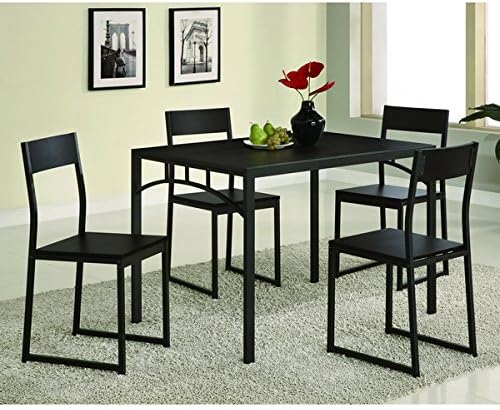 Dark Cappuccino Modern 5-piece Dining Set, Great for small spaces