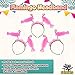 Flamingo Headbands (3-Pack) Pink Feather Costume Party Supplies for Girls, Teens, Women | Classroom, Birthday, Event, or Bachelorette Favors | Fun, Colorful, Reusable