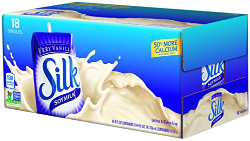 Silk Very Vanilla Soymilk Natural 8 Ounce (Pack of 18), Vanilla Flavored Non-Dairy Soy Milk, Individually Packaged, Dairy-free Milk - Thumbnail 2