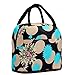 Chrysansmile Fashion Lunch Bag Tote for Women Work Travel Make Up Bag Diaper Organizer Bag - Pink Flower