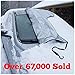 SnowOFF Windshield Snow Ice Cover - Custom Made Premium Quality Car Cover - Windproof Straps, Wings, Suction Cups, Magnets - Bonus Items - Winter Ice Rain Frost Automotive Hood Covers - 2 Sizes primary