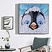 ZSNUOK 5D DIY Diamond Painting Kits for Adults or Kids, Full Crystal Resin Round and Special Shaped Drill Embroidery Arts Craft Mosaic Making Supplies for Home Wall Decor Cute Penguin 10x10 inches