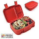 Bentgo Fresh (Red) – Leak-Proof & Versatile 4-Compartment Bento-Style Lunch Box – Ideal for Portion-Control and Balanced Eating On-the-Go – BPA-Free and Food-Safe Materials