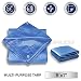 Windscreen4less 5' x 7' General Multiple Purpose 5 Mil Waterproof Blue Poly Tarp