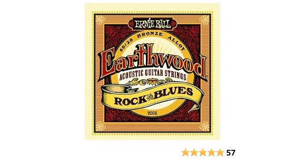 Cuerdas de guitarra acústica Ernie Ball de madera de tierra Rock \u0026 Blues  10-52 (2 unidades) : Instrumentos Musicales - Amazon.com