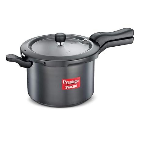 Prestige Svachh 5 Litre Pressure Cooker with Non-Stick Coating hard anodized Body (Black)