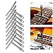 TIMESETL 32 Blades Steel Feeler Gauge Dual Marked Metric and Imperial Gap Measuring Tool + 9 Understring Radius Gauge Luthier Tools + String Action Ruler for Guitar and Bass Setup