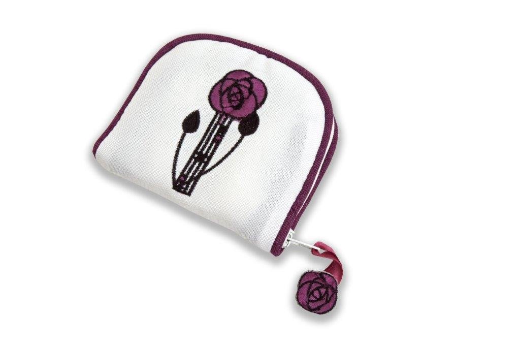 Jewellery Purse in a Mackintosh Design (Mauve)