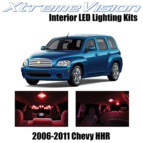 XtremeVision Chevy HHR 2006-2011 (11 Pieces) Red Premium Interior LED Kit Package + Installation Tool