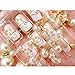 Dongcrystal 24Pcs 3D Bling Nail Art Jewelry Glitter Rhinestone Flower Decor Nail Tips Fake Nails