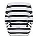 GroVia Reusable All in One Snap Baby Cloth Diaper (AIO) (Onyx Stripe)