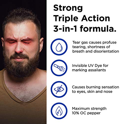 Mace Brand Triple Action Pocket Pepper Spray (Black) 10’ Powerful