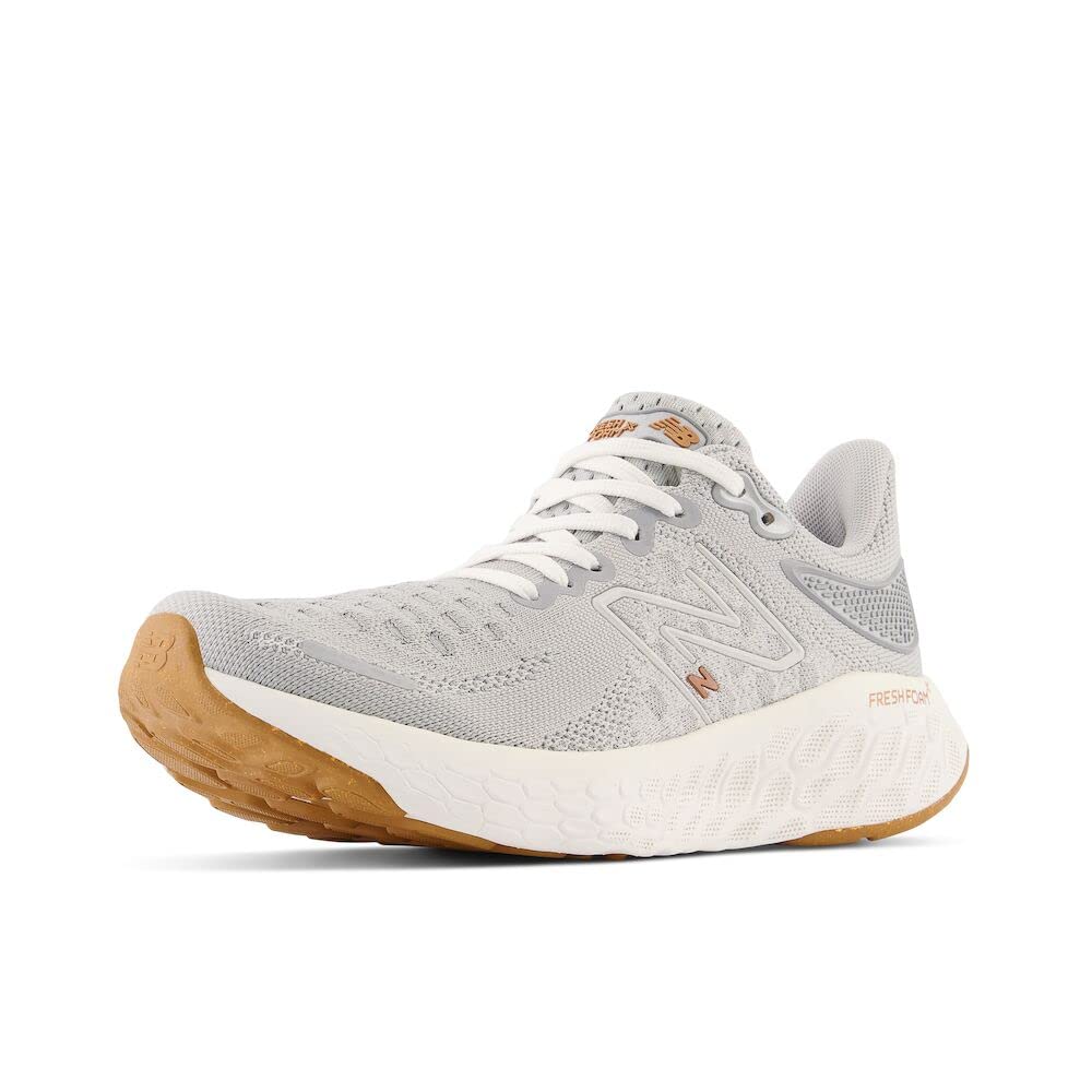 New Balance Women’s Fresh Foam X 1080 V12 Running Shoe, Aluminum Grey/Sea Salt/Copper Metallic, 5 Wide
