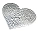 Envelopes Label Stickers Love Heart Shape Stickers 60 PCS Kraft Paper Thank You Stickers Retro Metallic DIY Decorative Adhesive Label for Packaging Bake Decoration Wedding Party Gift (Silver)
